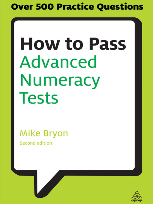 Title details for How to Pass Advanced Numeracy Tests by Mike Bryon - Available